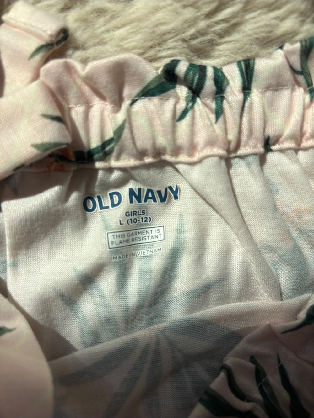 Old Navy Pink Tropical Leaf Tie-Strap Sundress